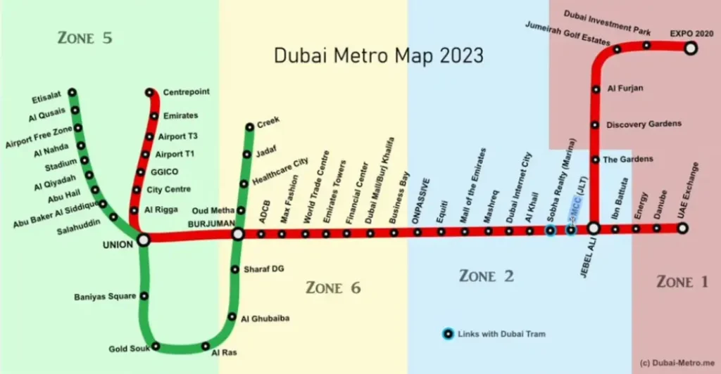 Dubai Metro Map 1 Dubai Metro Map